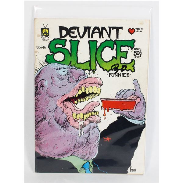 #1335 Print Mint Deviant Slice 1972 Comix Book