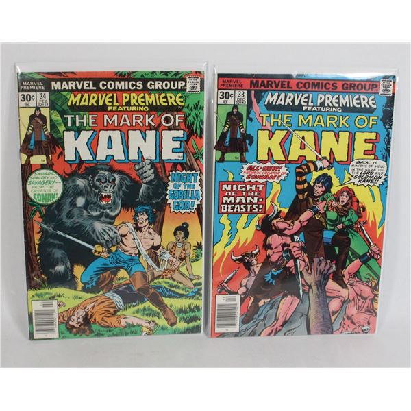 #1365 Marvel Comics Premiere #33 #34 Mark of Kane