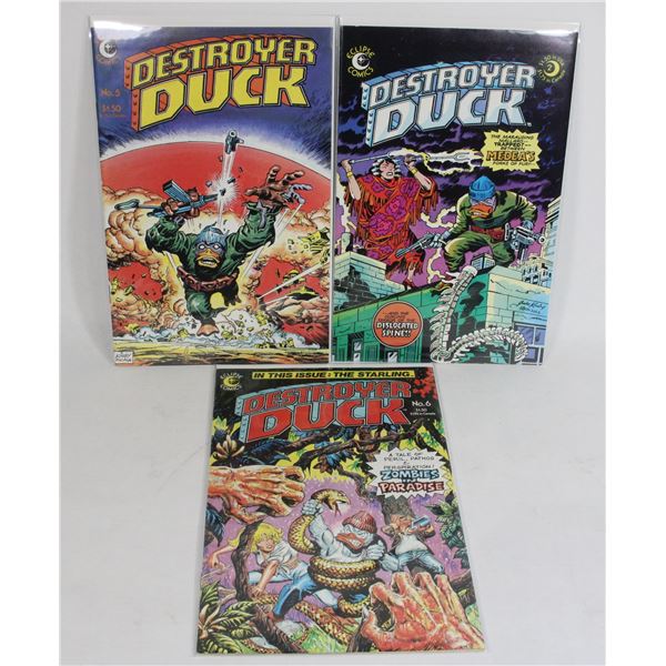 #1366 Eclipse Comics Destroyer Duck #2 #5 #6 1983