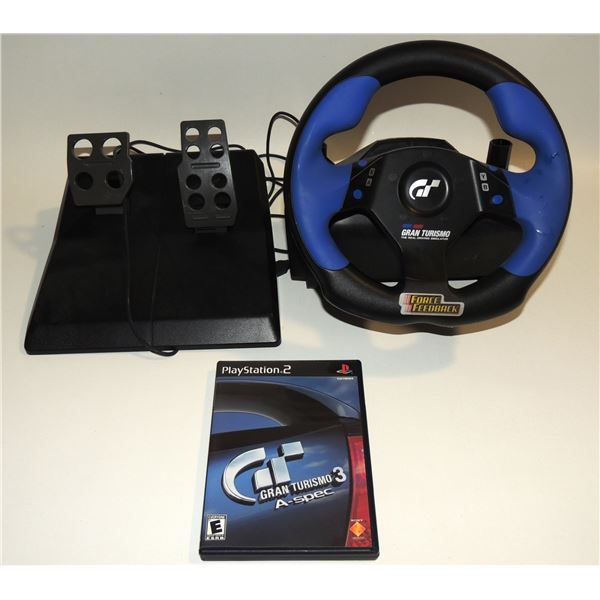 #381b PS2 Gran Turismo 3 Racing Wheel Force