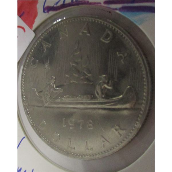 1978 UNCIRCULATED CANADA VOYAGER DOLLAR