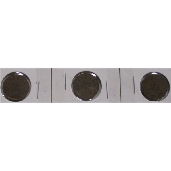 1928, 1929, 1933 CANADA KING GEORGE V PENNIES