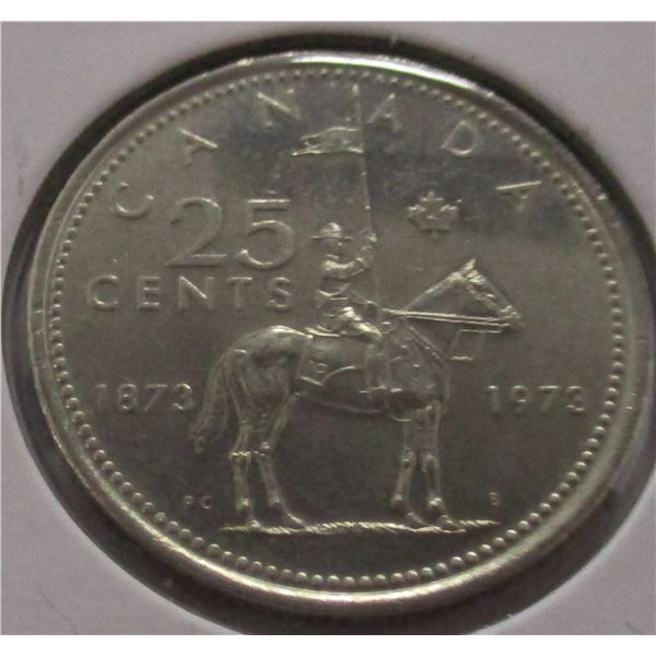 1873 - 1973 UNCIRCULATED RCMP QUARTER