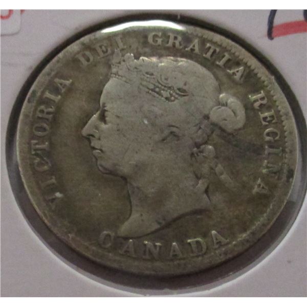 1900 CANADA VICTORIAN SILVER QUARTER