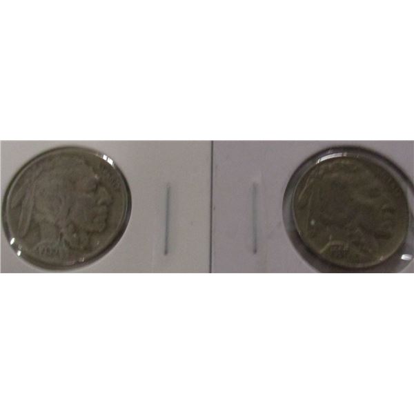 1935 & 1937 USA INDIAN HEAD NICKELS