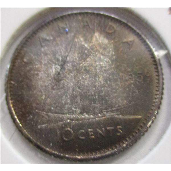 1959 CANADA PROOF SILVER DIME