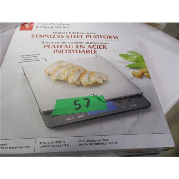 ESTATE:  STAINLESS STEEL DIGITAL KITCHEN SCALE