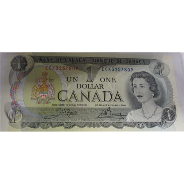 1973 BANK OF CANADA UNCIRCULATED $1 BILL