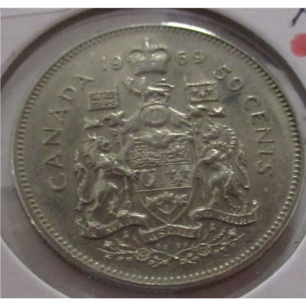 1969 AU CANADA HALF DOLLAR