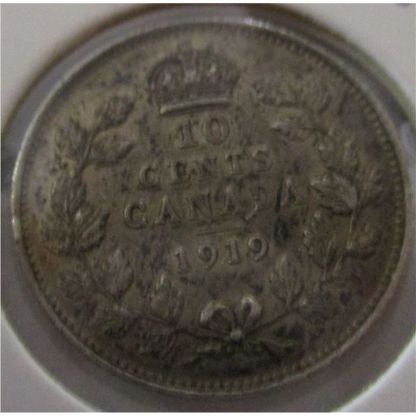 1919 CANADA KING GEORGE V SILVER DIME