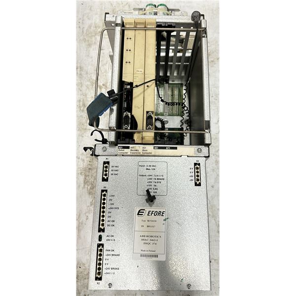 ABB #3HAC 3462-1/DSQC 374 Type SR 92A530 Efore Power Supply w/Back Panel Control Board #3HAC2424-1