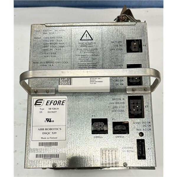 ABB #3HAC 14265-1/DSQC 539Type SR 92B130 Efore Power Supply