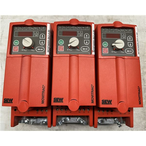 (3) Sew Eurodrive #8272476 Type MC07A005-5A3-4-00 Movitrac Inverters