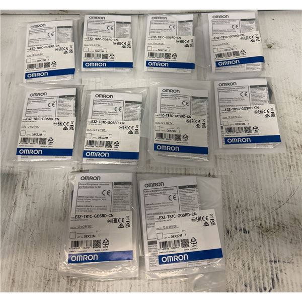 Lot of (10) Omron #E3Z-T81C-G0SRD-CN Sensors