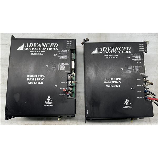 (2) Advanced Motion Controls Brush Type PWM Servo Amplifiers