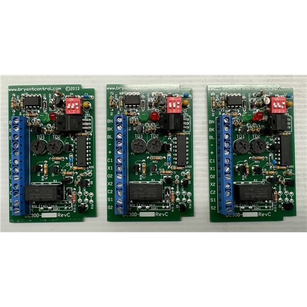 (3) Bryant Controls #DC300- Rev. C Circuit Boards