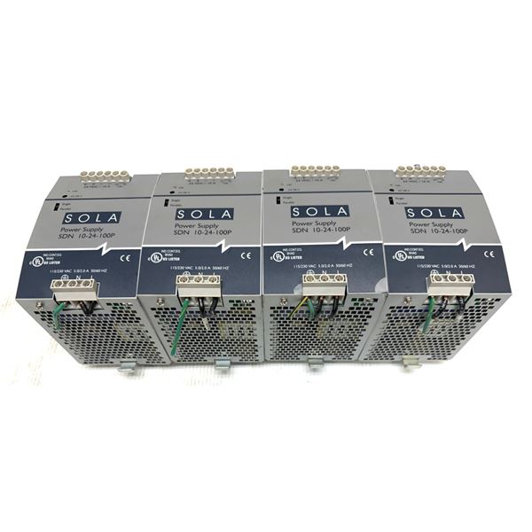 (4) Sola #SDN 10-24-100P Power Supplies