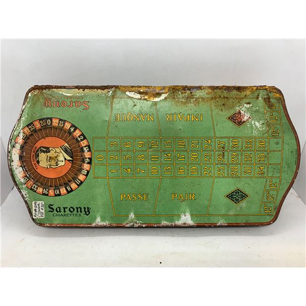Vintage Sarony Cigarettes - 12" x 6" Empty Tin