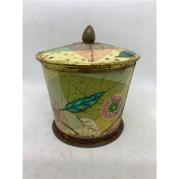 Vintage Autumn Leaves Baret Ware - Empty Tin