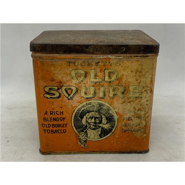 Vintage Tucketts Old Squire Tobacco Tin