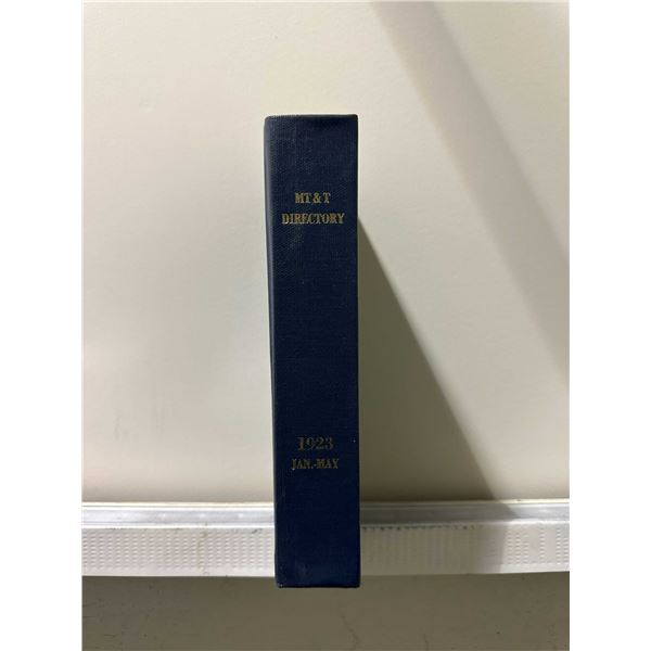 MT & T Directory Jan 1923 Cape Breton District