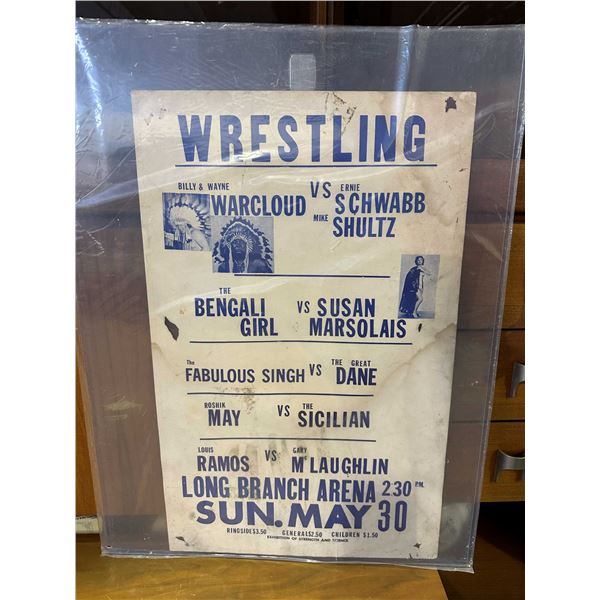 Wrestling Main Event Poster Long Branch Arena