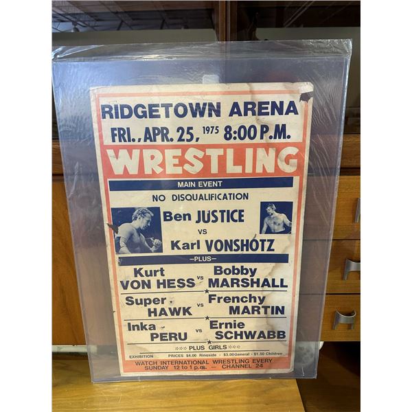 Midget Wrestling Main Event Poster 75/4/25