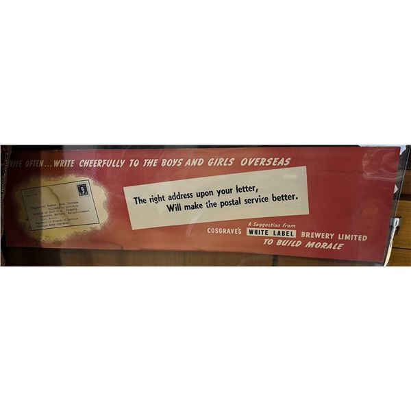 WW2 Advertisement Cosgraves White Label RARE