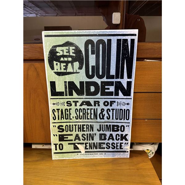Colin Linden 2008 Tour Poster