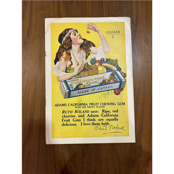 Adams Pure Chewing Gum 1918 Advertisement