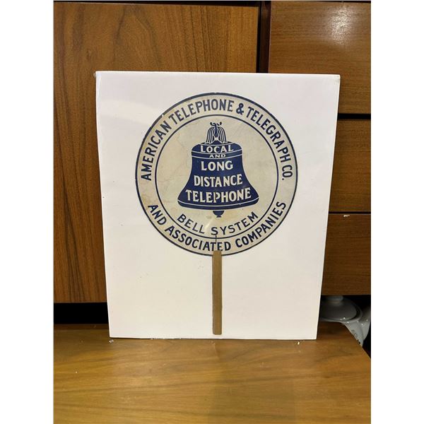 Bell Telephone Logo on Paper Fan 1889-1900