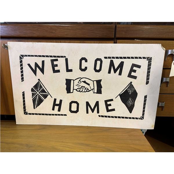 WW1 Welcome Home Banner 1914-1918