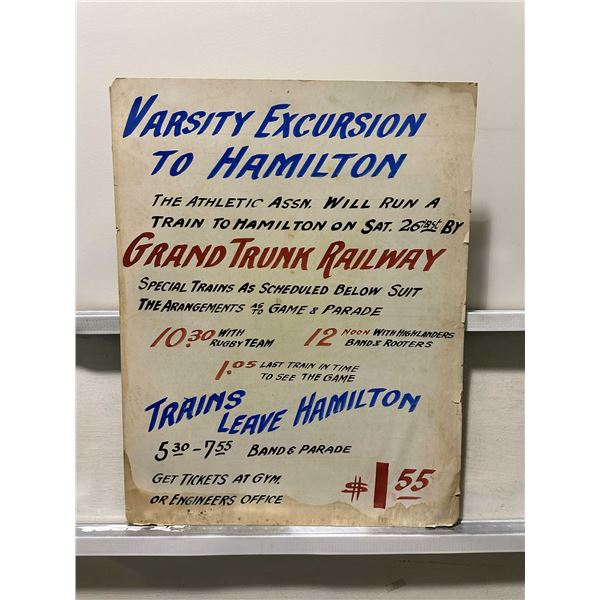 Varsity Excursion To Hamilton Grand Trunk Railway