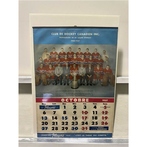 1956-57 Montreal Canadiens Players Calendar