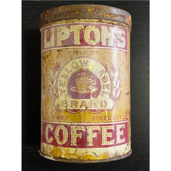 Vintage Lipton's Yellow Label Brand 1lb Empty Tin