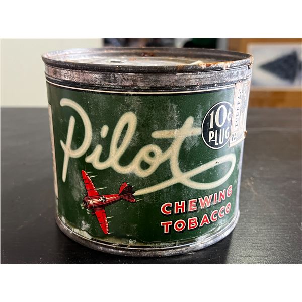Vintage Pilot Chewing Tobacco Empty Tin