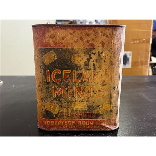 Vintage Iceland Mints 10lb Empty Tin