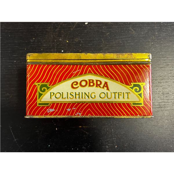 Vintage Cobra Polishing Outfit Empty Tin