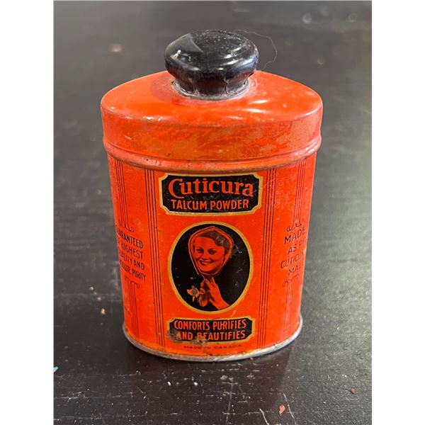 Vintage Cuticura Talcum Powder Empty Tin