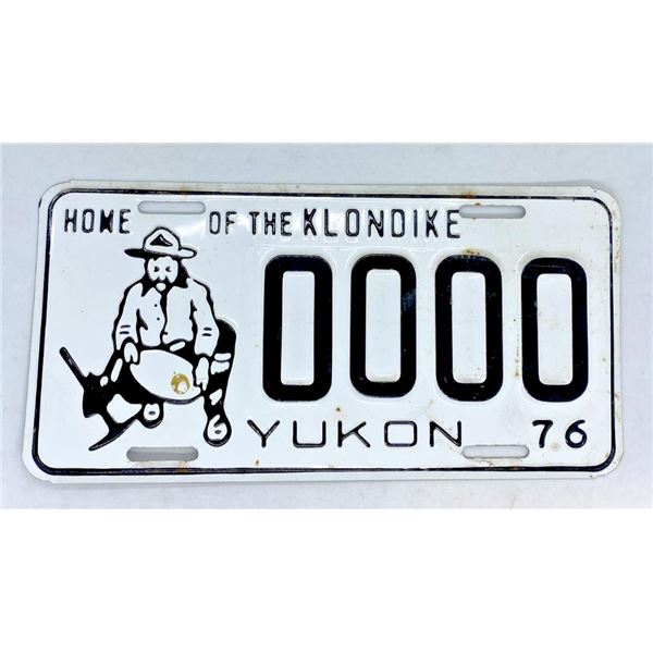 1976 Yukon Sample License Plate Vintage