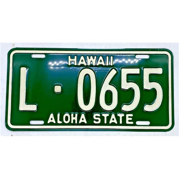 1961 HAWAII License Plate