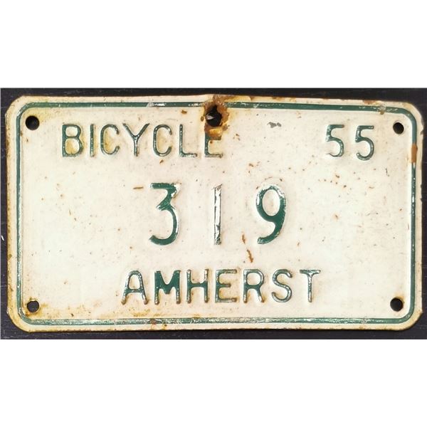 1955 Canada Nova Scotia Amherst Bicycle L. Plate