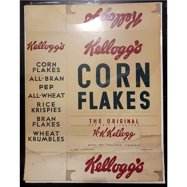 1940's Kellogg's Corn Flakes Large Box (Rare)