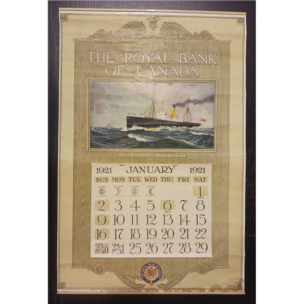 1921 The Royal Bank of Canada Calendar Complete
