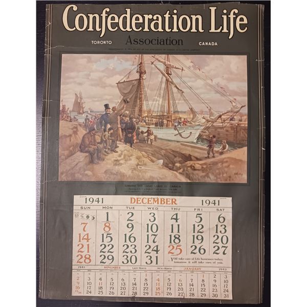1941 Confederation Life TOR Associate CAN Calendar