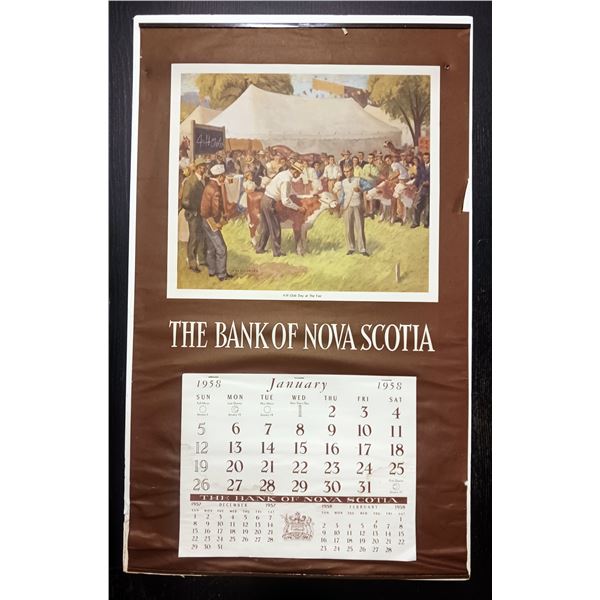1958 The Bank of Nova Scotia Calendar Complete
