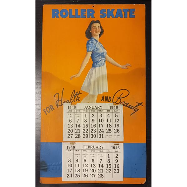 1946 Roller Skate For Health And Beauty Calendar