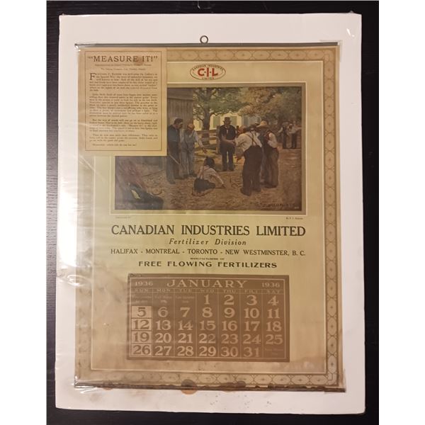 1936 Canadian Industries Limited Calendar