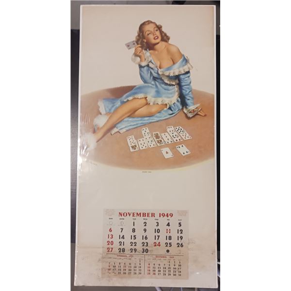 1949 "Pin-up girl - Hearts win" Calendar Poster