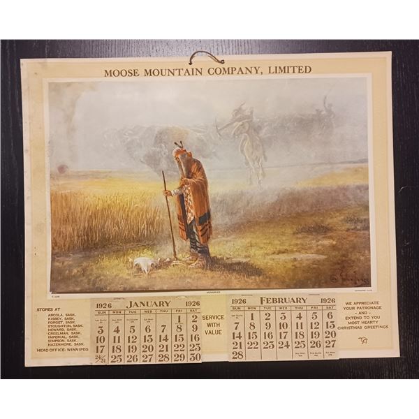 1926 Moose Mountain Company Ltd Calendar Complete